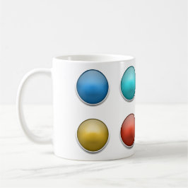 White Classic Tasse Cup Brilliant 3D Balls Tasten