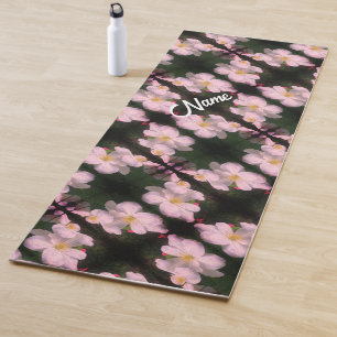 White Clematis Blume Abstrakt Personalisiert Yogamatte