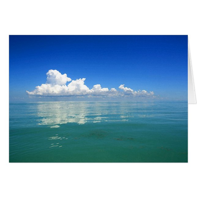 White cloud over a placid ocean (Vorderseite (Horizontal))