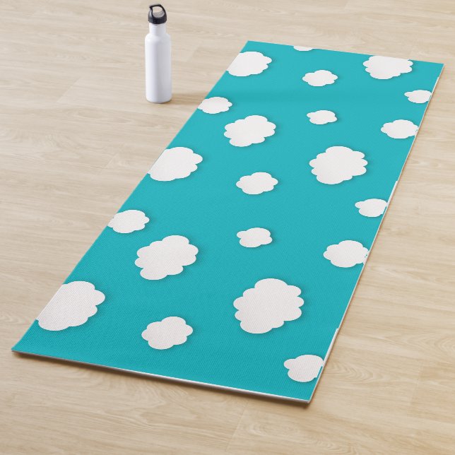 White Clouds on Blue Sky Yoga Mat - Ruhe Yogamatte (Beispiel)