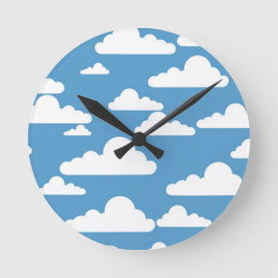 WHITE CLOUDS RUNDE WANDUHR