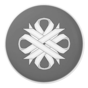 White Clover Ribbon von Kenneth Yoncich Keramikknauf