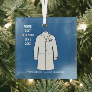 White-Coat-Zeremonie Andenken Zahnarzt Ornament Aus Glas