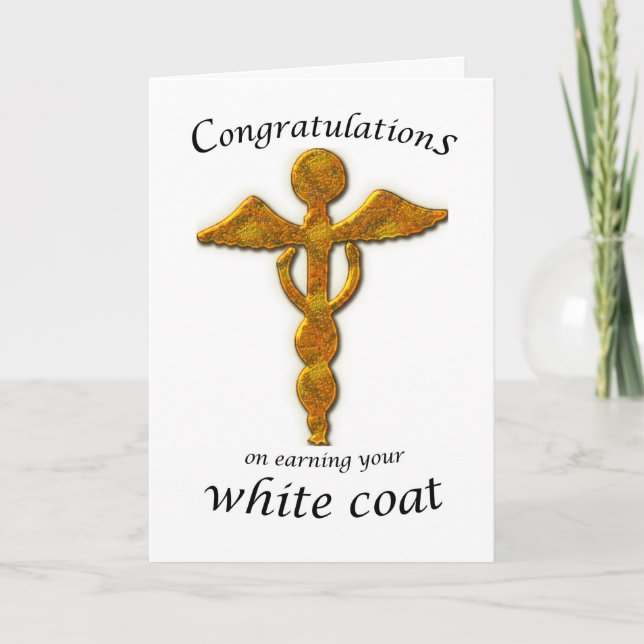 White Coat Zeremonie Gold Medical Karte (Vorderseite)