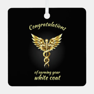White Coat Zeremonie Gold Medical Ornament Aus Metall