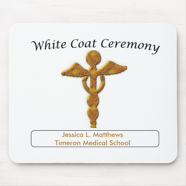 White Coat Zeremonie Gold Medizin, Mousepad (Vorne)