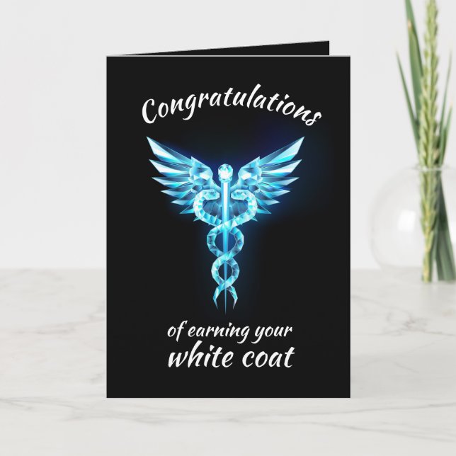 White Coat Zeremonie Kristall Medical Karte (Vorderseite)