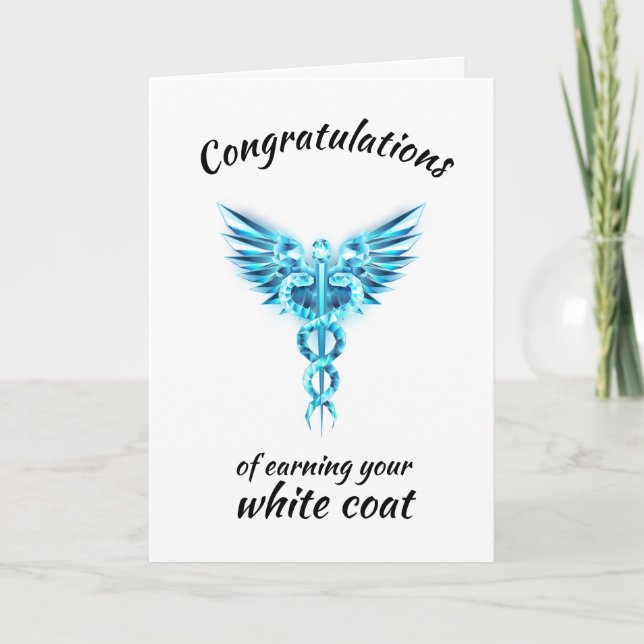 White Coat Zeremonie Kristall Medical Karte (Vorderseite)