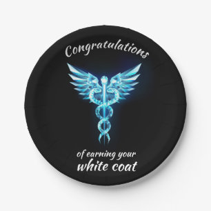 White Coat Zeremonie Kristall Medical Pappteller
