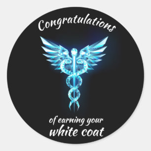 White Coat Zeremonie Kristall Medical Runder Aufkleber
