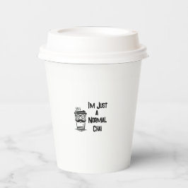 White Coffee/TeePaper Cup mit Deckel Funny Chai Pappbecher