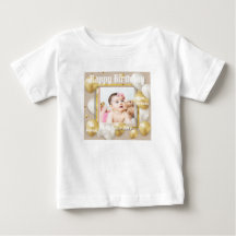 White Color Baby Fine Jersey Geburtstagsbild