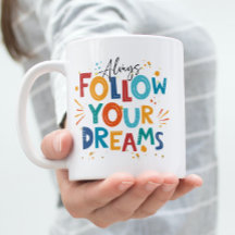 White Colorful Motivation Zitat Folgen Sie Ihren T