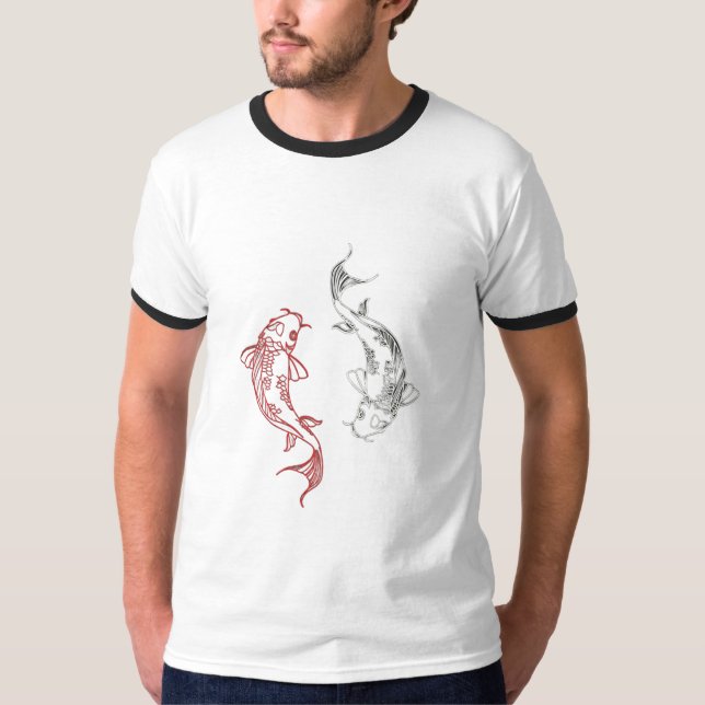 White colour Fish design T-Shirt (Vorderseite)