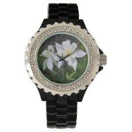 White Columbine Armbanduhr