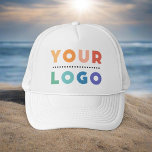 White Company für das benutzerdefinierte Unternehm Truckerkappe<br><div class="desc">Custom Business Logo Company White Trucker Hat</div>