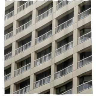White concrete building during daytime duschvorhang