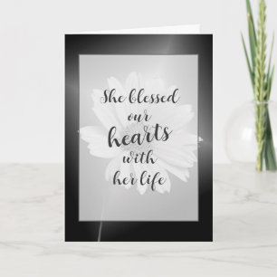 White Cosmos Blume Sympathie Karte