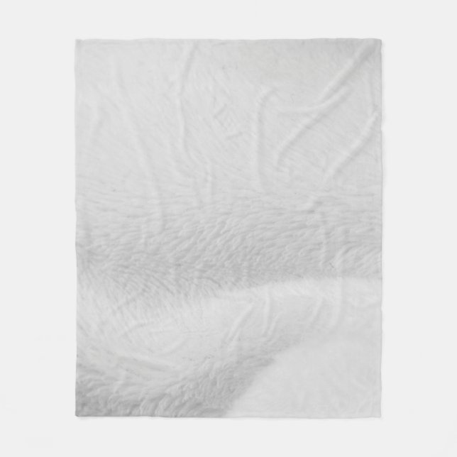 White Cotton Textur Fleecedecke (Vorderseite)