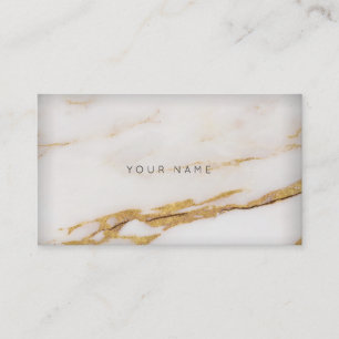 White Creamy Foxier Sepia Gold Gray Marble Vip Visitenkarte