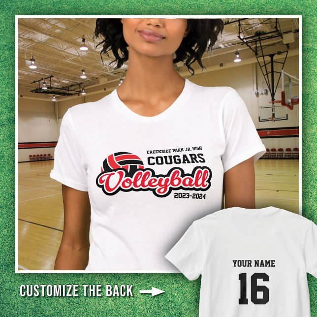 White Creekside Park Cougars Volleyball 2023-2024 T-Shirt (Von Creator hochgeladen)
