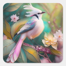White Creush Blush Schwanz Jay Fantasy Bird