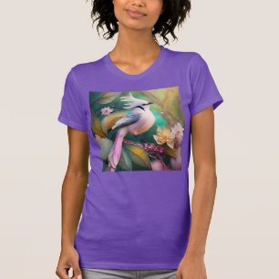 White Creush Blush Schwanz Jay Fantasy Bird T-Shirt