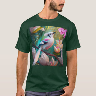 White Creush Chested Fantasy Bird T-Shirt