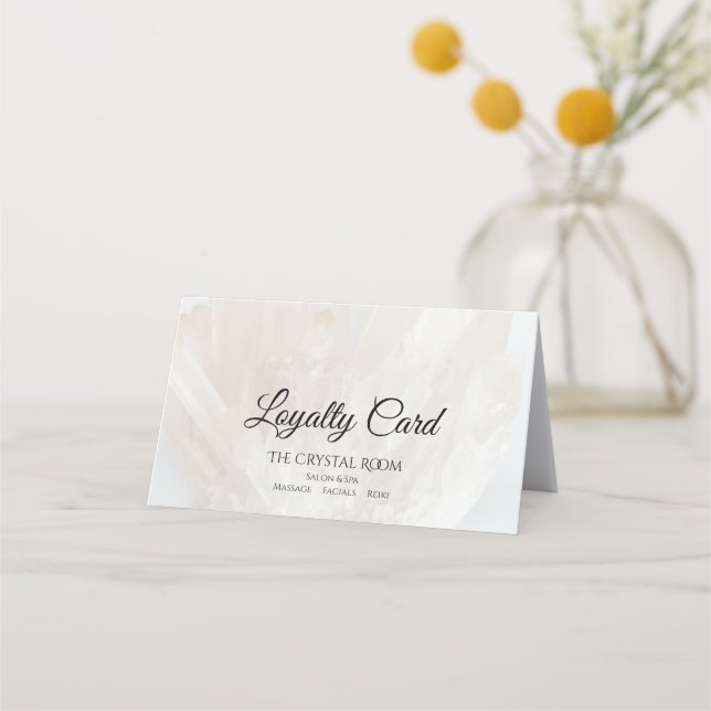 White Crystals Salon Wellness-Center Treuekarte (Vorderseite)