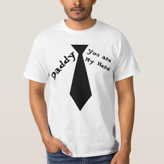 White Daddy, du bist mein Heldenvatertag T-Shirt (Vorderseite)