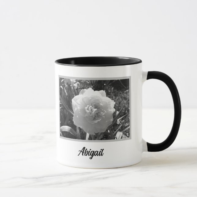 White Daffodil Lovely Foto Tasse (Rechts)