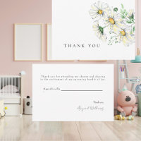 White Daisies Baby Shower Vielen Dank