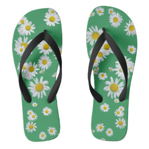 White Daisies Cust. Farberwachsener Flip Flops