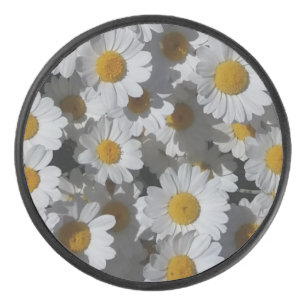 White Daisies Eishockey Puck