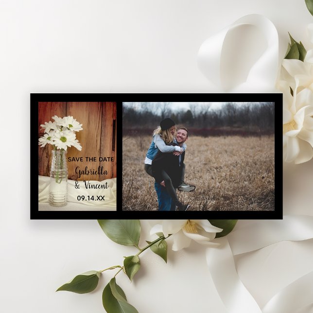 White Daisies Flaschenhaube Hochzeit retten das Da Save The Date (Von Creator hochgeladen)