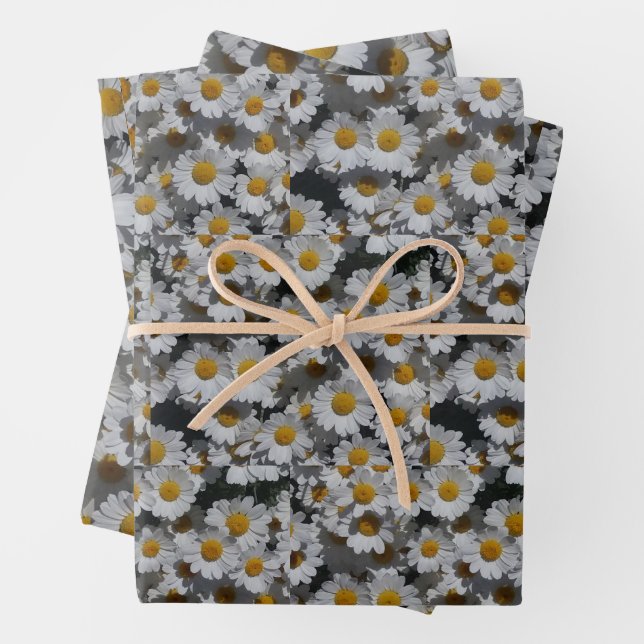 White Daisies Geschenkpapier Set (Beispiel)