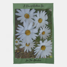 White Daisies Geschirrtuch