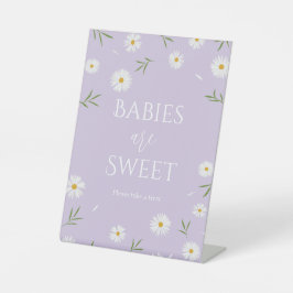 White Daisies Lavender Babies sind süße Leckerei Sockelschild