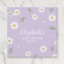 White Daisies Pastel Lila Minimalistische Babydusc