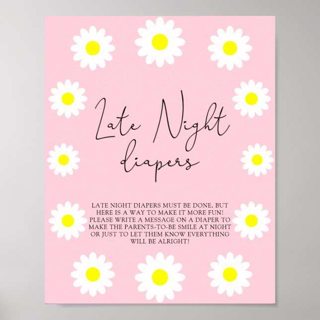 White Daisies \ Spate night diapers Spiel Poster (Vorne)