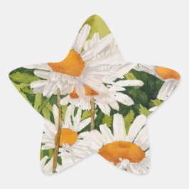 White Daisies Stern-Aufkleber