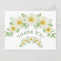White Daisies Watercolor Budget Vielen Dank