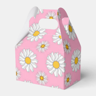 White Daisis on Hot Pink Gevor Box Geschenkschachtel