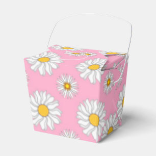 White Daisis on Hot Pink Gevor Box Geschenkschachtel