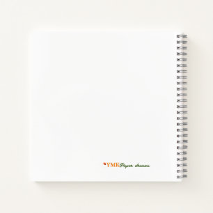 White Daisy 8.5x8.5" SpiralNotebook Notizbuch