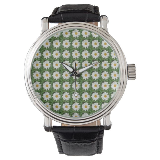 White Daisy Armbanduhr (Vorderseite)