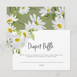 White daisy Baby Duwer Windelwaschkarte