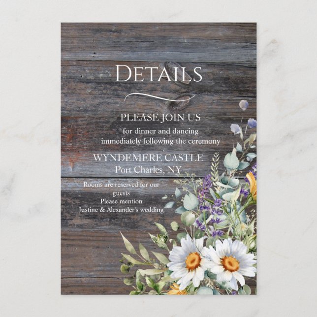 White Daisy Begleitkarte (Vorderseite)