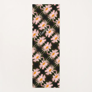 White Daisy Blume Abstraktes Muster Personalisiert Yogamatte