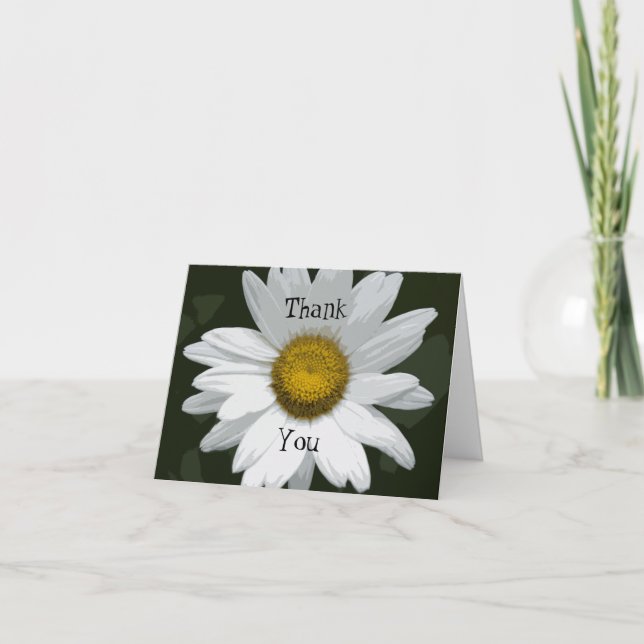 White Daisy Blume Bridesmaid Vielen Dank Dankeskarte (Vorderseite)